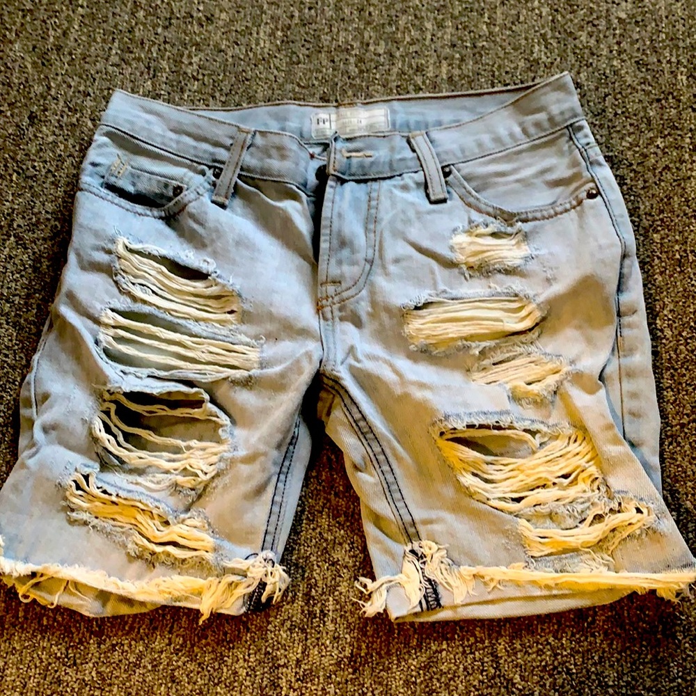 Free People Bermuda Denim Shorts